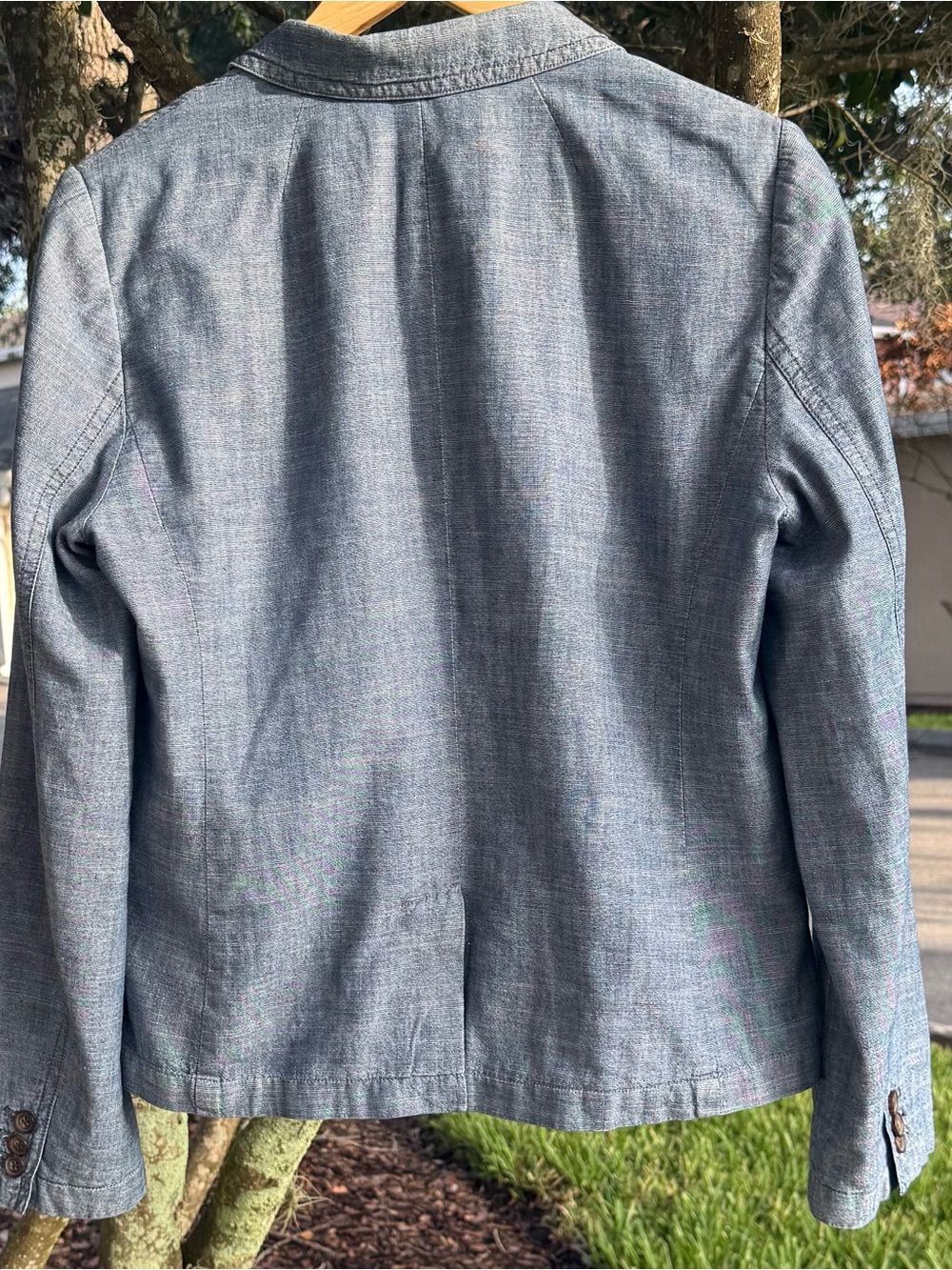 J.Crew Schoolboy Blazer Blue Chambray
Cotton Button Front Women’s Size 10 - Picture 9 of 12